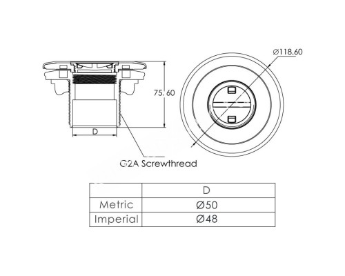 Форсунка пылесосная под лайнер Aquaviva EM2836 для бассейна