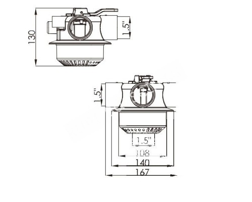 Кран четыреходовой (1,5'') Aquaviva MPV16 (MPV16/88281105B)