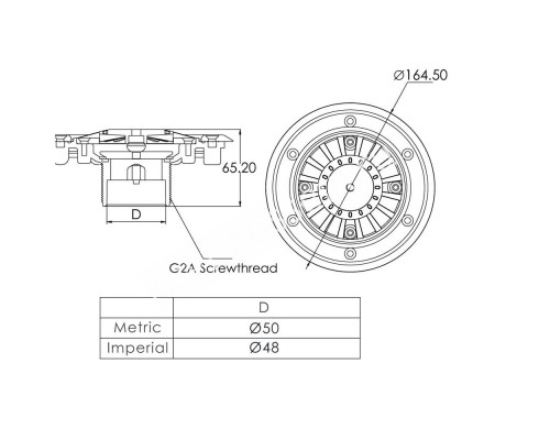 Форсунка донная под лайнер Aquaviva EM2863 для бассейна