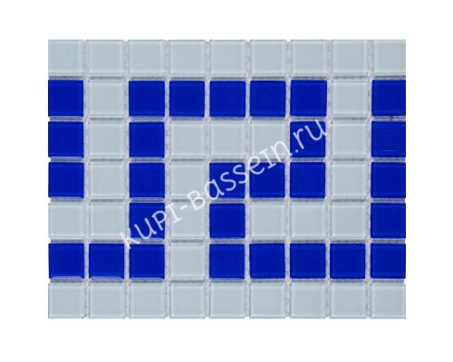 Фриз греческий Aquaviva Cristall бело-синий W/B для бассейна