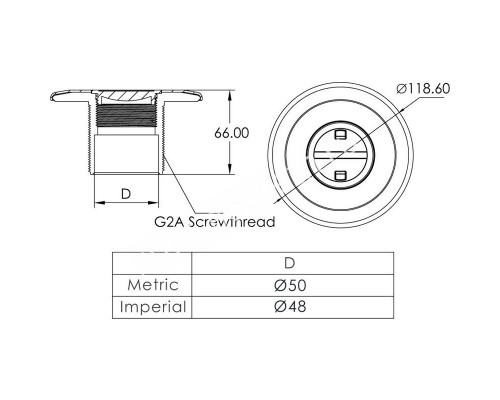 Форсунка пылесосная под бетон Aquaviva EM2831 для бассейна