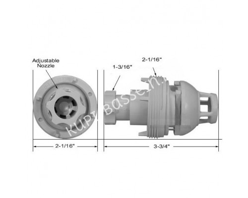 Форсунка-насадка гидромассажа Hayward Vari-Flo SP1434PAKB для бассейна