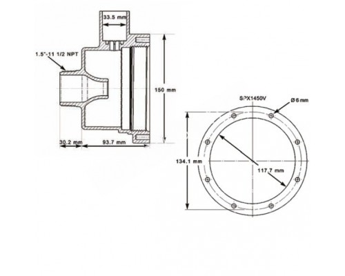 Форсунка гидромассажная Hayward TURBO-JET SP1450TVE для бассейна (50 мм)