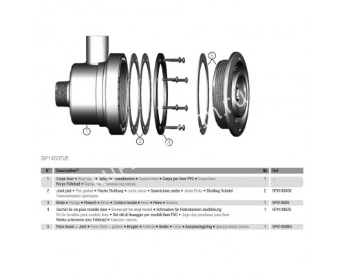 Форсунка гидромассажная Hayward TURBO-JET SP1450TVE для бассейна (50 мм)