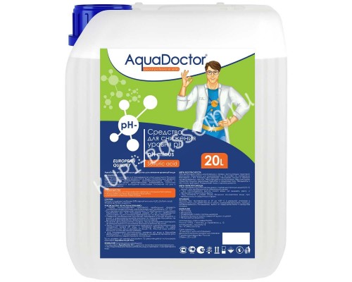 AquaDoctor pH Minus (Серная 35%) 20 л для бассейна AquaDoctor pH Minus (Серная 35%) 20 л для бассейна