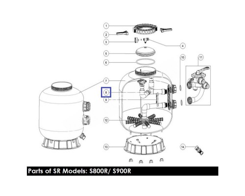 Диффузор фильтра AquaViva S800 89011210