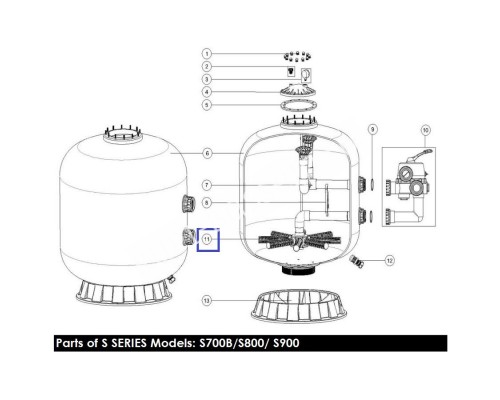 Дюзы для фильтра Aquaviva V700B
