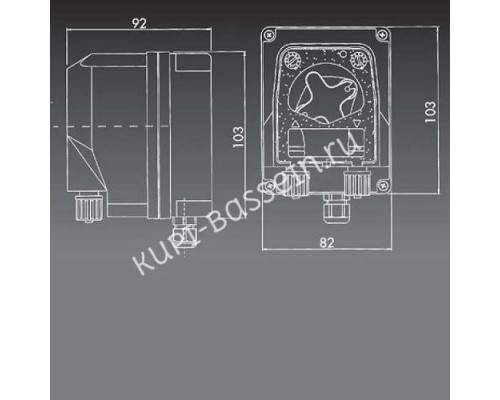 Перистальтический дозирующий насос Aquaviva PPR Universal 1.5-4 л/ч для бассейна