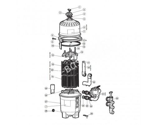Кран Hayward Vari-Flo SP0710XR50E 6-ти позиционный для фильтров серии Pro-Grid (1 1/2")