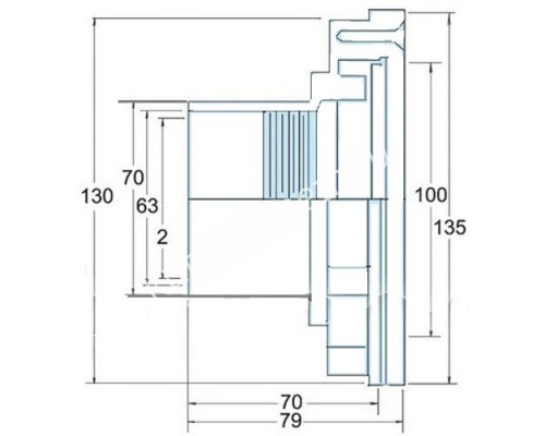 Форсунка заборная Hayward 3318 2" под бетон для бассейна