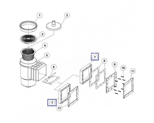 Фланец скиммера Aquaviva EM0010 Standard (01051047) Фланец скиммера Aquaviva EM0010 Standard (01051047)
