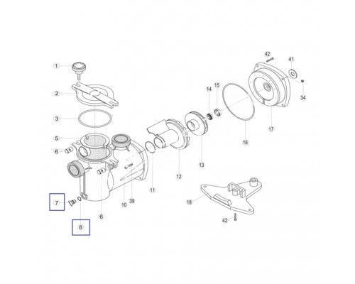 Сливная заглушка насоса OK,NK,KS,KAP Kripsol RKS195.A для бассейна