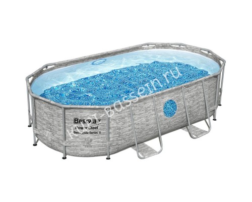 Каркасный бассейн Bestway Steel Камень 56714 с фильтром и тентом