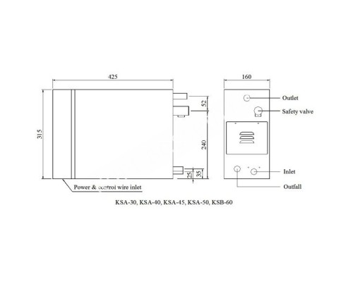 Парогенератор Coasts KSA-60 6 кВт 380В с выносным пультом для бассейна