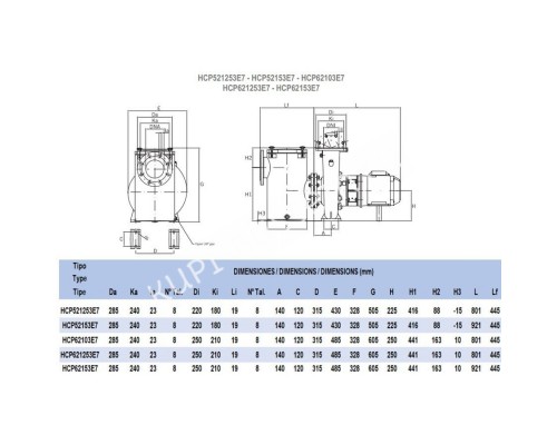 Насос Hayward HCP52153E7 (380В, 139 м3/ч, 15HP) для бассейна Насос Hayward HCP52153E7 (380В, 139 м3/ч, 15HP) для бассейна