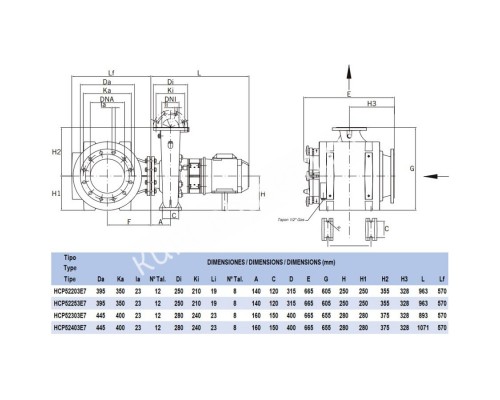 Насос Hayward HCP52253E7 (380В, 324 м3/ч, 20HP) для бассейна