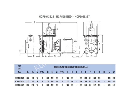 Насос Hayward HCP501253E7 (380В, 135 м3/ч, 12.5HP) для бассейна