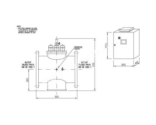 Ультрафиолетовая установка Sita UV SMP 105 TC PR для бассейна (750 м3)