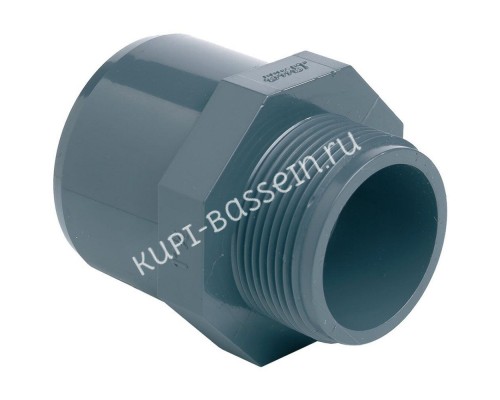 Двойной адаптор муфтовое/втулочное окончание EFFAST d50x63x1-1/4" для бассейна Двойной адаптор муфтовое/втулочное окончание EFFAST d50x63x1-1/4" для бассейна