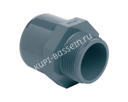Двойной адаптор муфтовое/втулочное окончание EFFAST d63x75x1-1/2" для бассейна Двойной адаптор муфтовое/втулочное окончание EFFAST d63x75x1-1/2" для бассейна