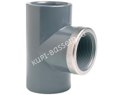 Тройник 90° с металлическим кольцом EFFAST d20x1/2" для бассейна