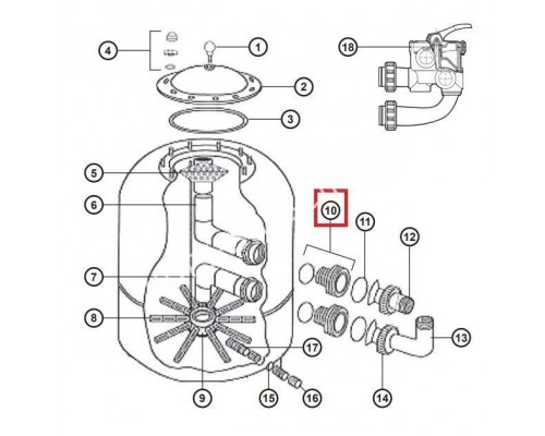 Муфта для фильтров Hayward NC (D500-600) NCX12014 Муфта для фильтров Hayward NC (D500-600) NCX12014