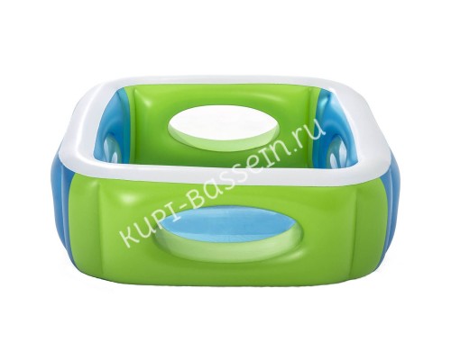 Детский надувной бассейн Bestway 51132 с окошками 168x168x56 см