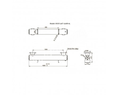 Ультрафиолетовая установка Aquaviva AVUF130T HDPE для бассейна до 170м3