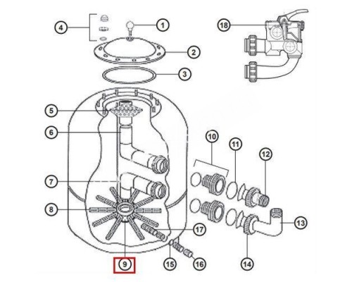 Дюзовая коробка Hayward NCX12024 Дюзовая коробка Hayward NCX12024