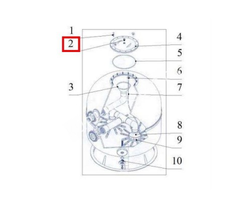 Заглушка крышки фильтра AK Kripsol 1050-2000 RCFI1112.00R