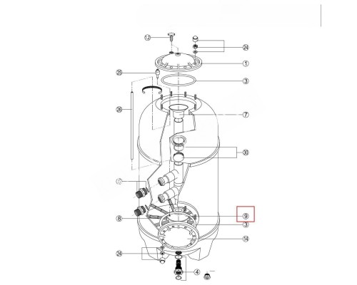 Коллектор фильтра Kripsol SSB 640-900, RCFI0009.00R/RBS 091.A/RFD 0301.00R Коллектор фильтра Kripsol SSB 640-900, RCFI0009.00R/RBS 091.A/RFD 0301.00R