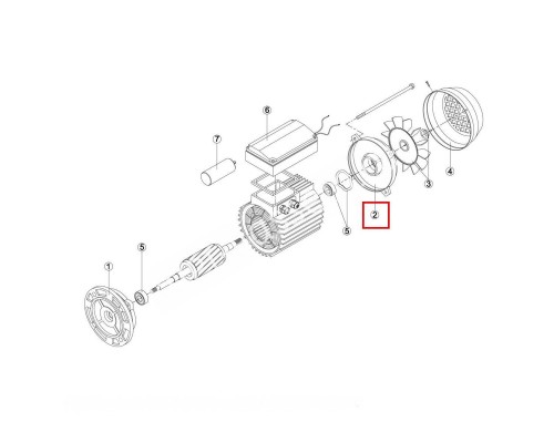 Крышка задняя эл. двигателя насоса (MEC 71) M3 (RMOT0002.02R/ RBM1020.23R)