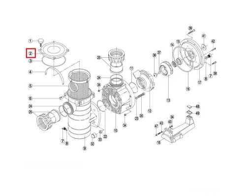Крышка префильтра насоса KAN (BCP500-1250/BCPG) RPUM0002.07R