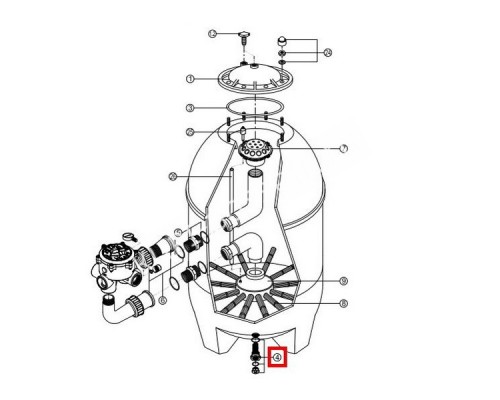 Сливная пробка фильтра Kripsol RRFI0004.00R/500202001000 для бассейна