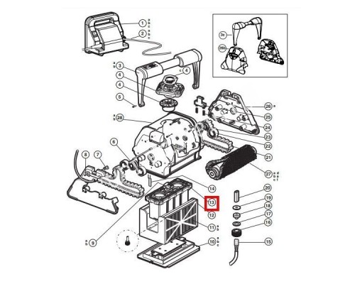 Блок мотора пылесоса Hayward QC RCX43000 Блок мотора пылесоса Hayward QC RCX43000