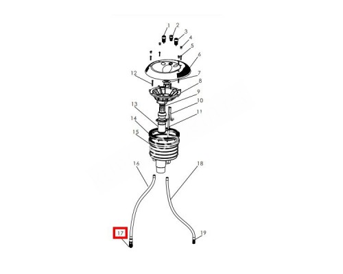 Фитинг воздушного шланга Aquaviva закладной противотока EM0055 (89090116)