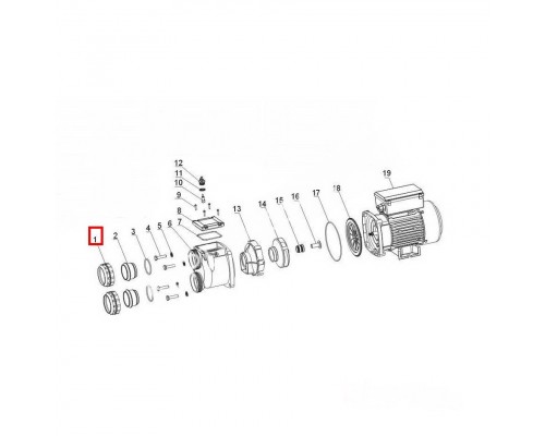 Гайка соединительной муфты насоса Aquaviva XDA