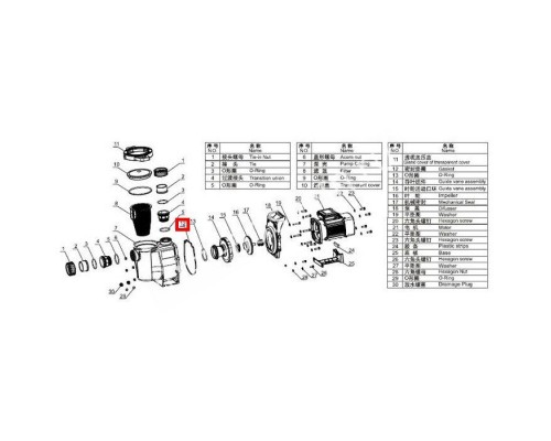 Уплотнительное кольцо корпуса для насоса Aquaviva SWPA\SWPB