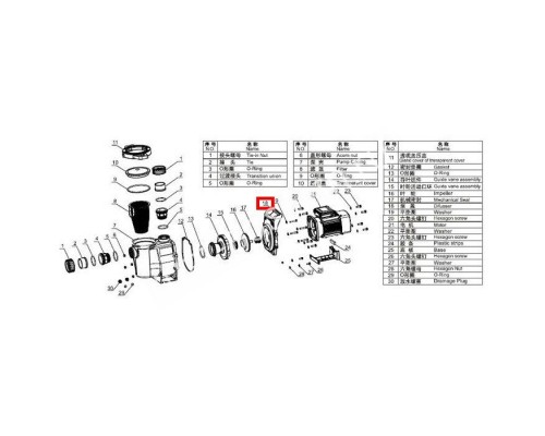 Фланец для насоса Aquaviva SWPA/SWPB