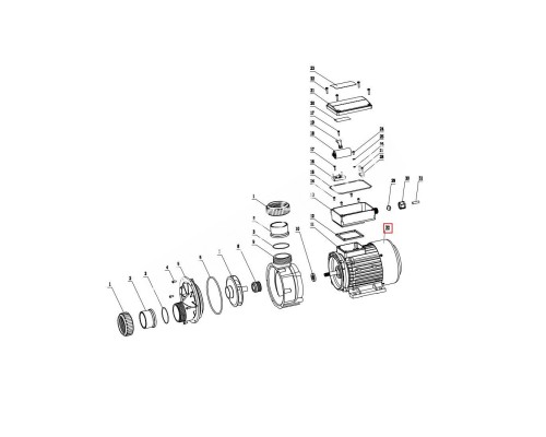Крышка вентилятора для насоса Aquaviva JA