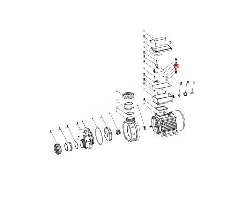 Крышка вентилятора для насоса Aquaviva JA