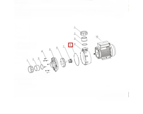 Уплотнительное кольцо корпуса для насоса Aquaviva WTC
