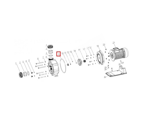 Уплотнительное кольцо корпуса насоса Aquaviva ZWE\WTB