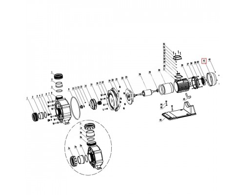 Крышка вентилятора для насоса Aquaviva WTB