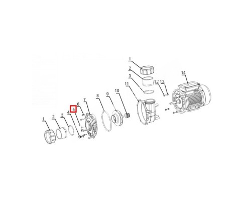 Уплотнительное кольцо для дренажной заглушки Aquaviva LP для бассейна