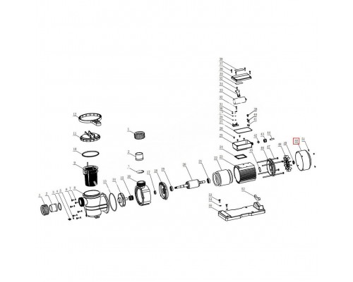 Крышка вентилятора для насоса Aquaviva STP