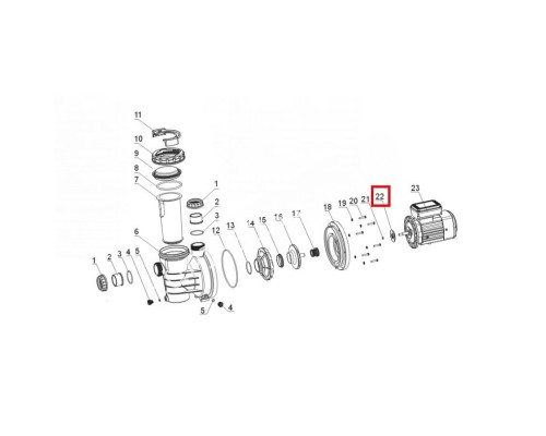 Удерживающее кольцо для двигателя Aquaviva SWIM 025-150