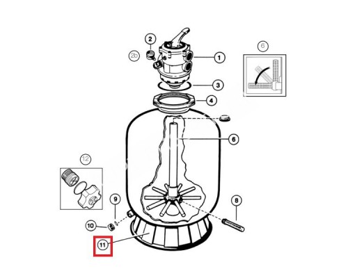 Подставка для фильтров Hayward PWL 14",16" (SX164B)