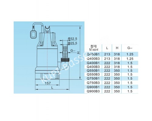Насос дренажный Aquaviva LX Q400B3 для грязной воды и бассейна