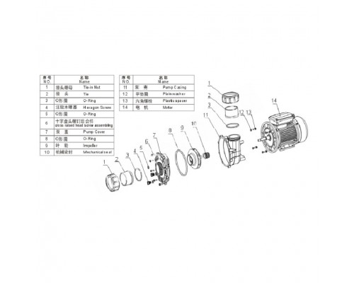 Насос Aquaviva LX WP500-I (220В, 67 м3/ч, 5HP) для бассейна